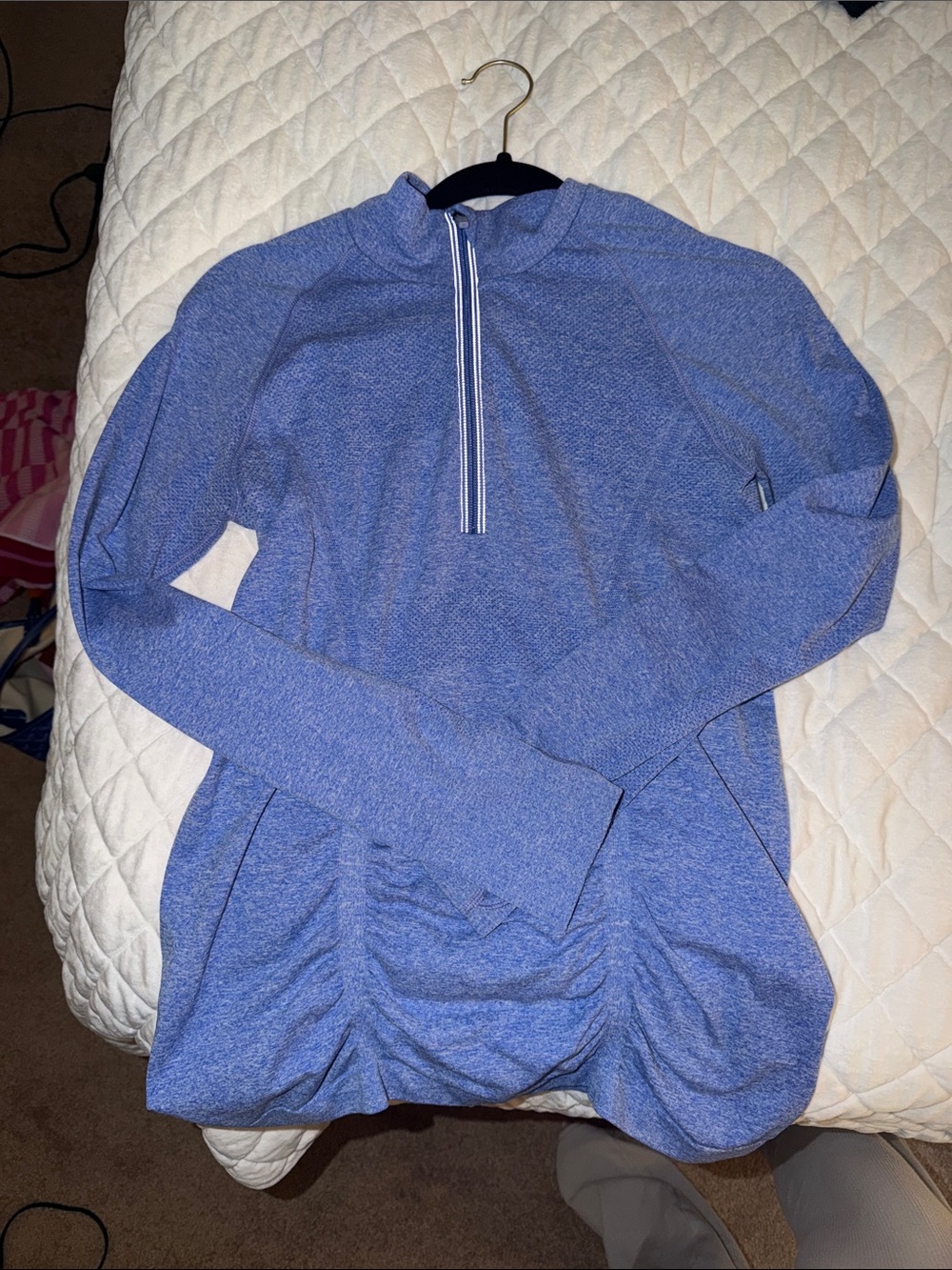 Athleta Lightweight Blue Half-Zip Pullover